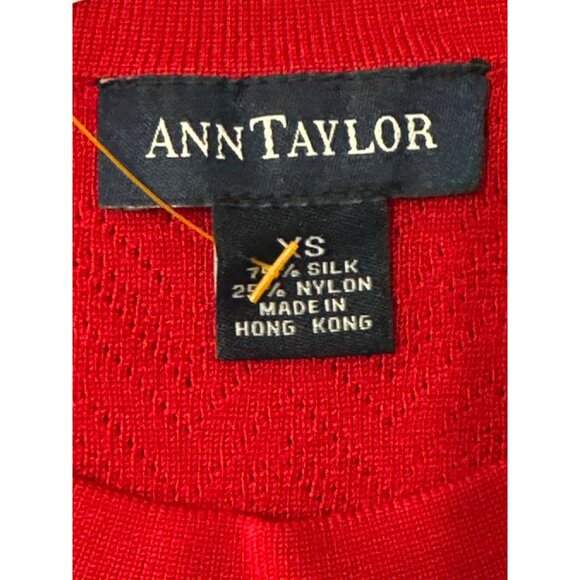 Ann Taylor XS Red Silk Knit Sleeveless Top Vintage Minimalist Tank Classic Chic - Picture 9 of 13